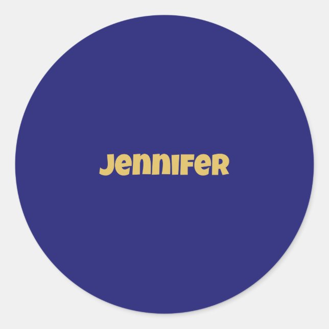 Adesivo Redondo Simples Planilha de Cor Azul Midnight Dourada Mode (Frente)