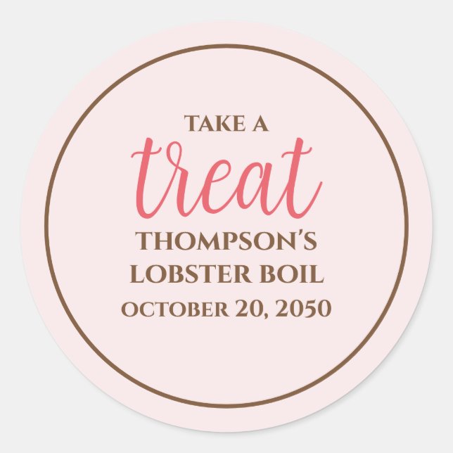 Adesivo Redondo Simples rosa Branca, Manuscrito Festial (Frente)