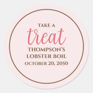 Adesivo Redondo Simples rosa Branca, Manuscrito Festial