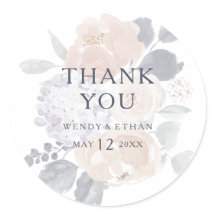 Simples Rustic Floral Obrigado Favor De Casamento