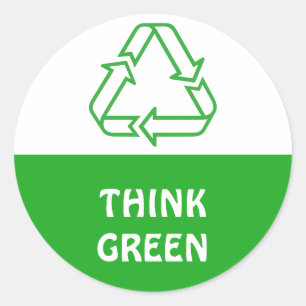 Adesivo Redondo Simples símbolos - RECICLAGEM TRIANGLE + suas ide