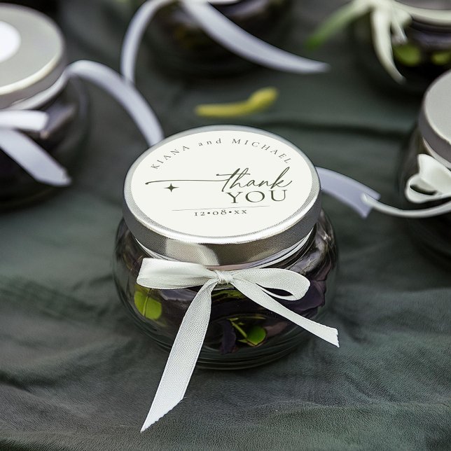 Adesivo Redondo Simplesmente Casamento Chic Obrigado Pearl White I (Criador carregado)