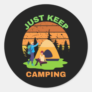 ADESIVO REDONDO SIMPLESMENTE MANTENHA O CAMPING