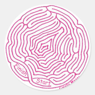 Adesivo Redondo Simplesmente Mazes Arredondar Maze Sticker