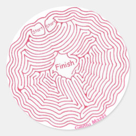 Adesivo Redondo Simplesmente Mazes Spider Web Maze Sticker