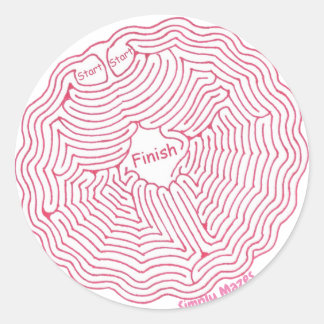 Adesivo Redondo Simplesmente Mazes Spider Web Maze Sticker