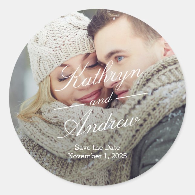 Adesivo Redondo Simplesmente, Nós Nos Casamos Guarde O Vinheta De  (Frente)