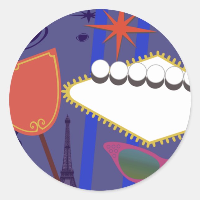 Adesivo Redondo Sinais de Glam! (Frente)