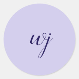 Adesivo Redondo Sinais de inscrição personalizados azuis legantes