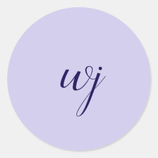 Adesivo Redondo Sinais de inscrição personalizados azuis legantes