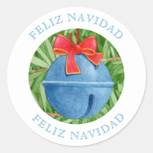 Adesivo Redondo SINAIS DE NATAL Espanhol Selos de Envelope Redondo
