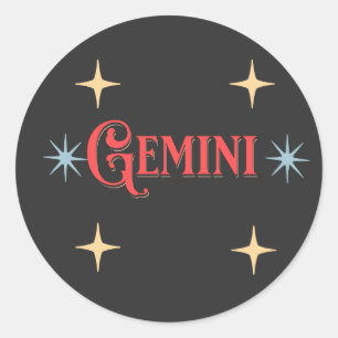 Adesivo Redondo Sinal Astrológico Gemini