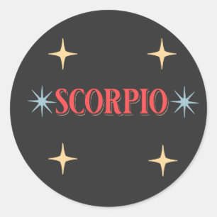 Adesivo Redondo Sinal Astrológico Scorpio
