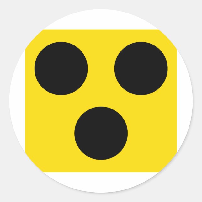 Adesivo Redondo sinal cego (Frente)