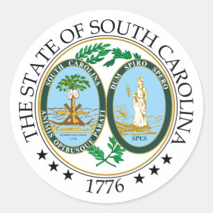 Adesivo Redondo Sinal da Carolina do Sul