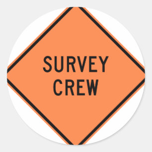 Adesivo Redondo Sinal da Tripulação de Pesquisa