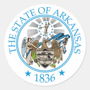 Adesivo Redondo Sinal de Arkansas