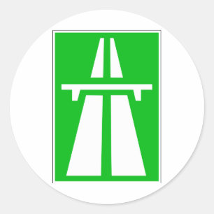 Adesivo Redondo Sinal de Autobahn suíço