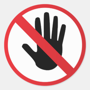 Adesivo Redondo Sinal de aviso