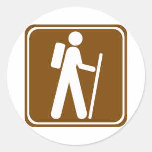 Adesivo Redondo Sinal de Estrada de Caminho