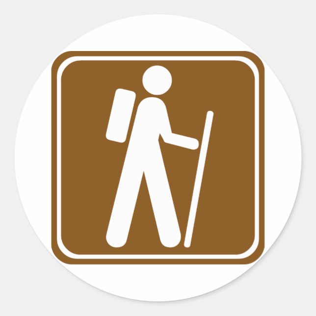 Adesivo Redondo Sinal de Estrada de Caminho (Frente)