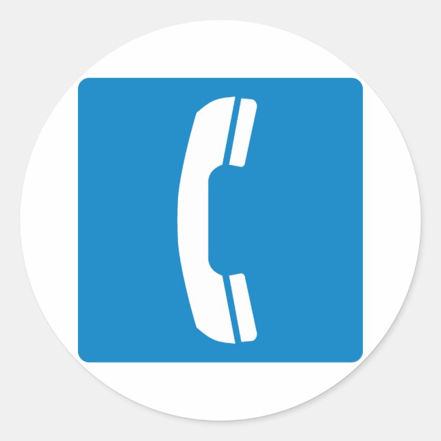 Adesivo Redondo Sinal de Estrada Telefônica (Frente)