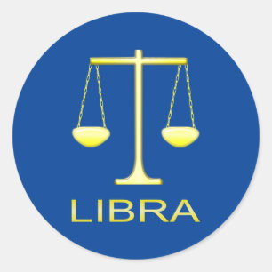 Adesivo Redondo Sinal de estrela do Ouro Libra Escala