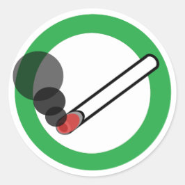 Adesivo Redondo Sinal de Fumagem