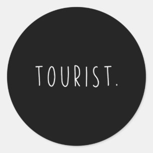 Adesivo Redondo Sinal de Gerenciamento de Inglês para Turista Estr