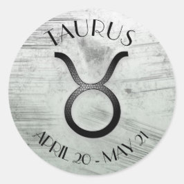 Adesivo Redondo Sinal de Horoscópio Taurus Zodiac Astrologia