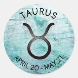 Adesivo Redondo Sinal de Horoscópio Taurus Zodiac Astrologia