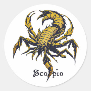 Adesivo Redondo Sinal de horóscopo Scorpio