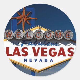 Adesivo Redondo Sinal de Las Vegas