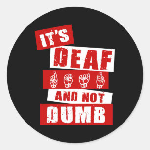 Adesivo Redondo Sinal de linguagem Deficientes Auditivos Palavra