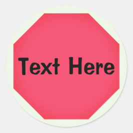 Adesivo Redondo Sinal de Parada Personalizado Emoji