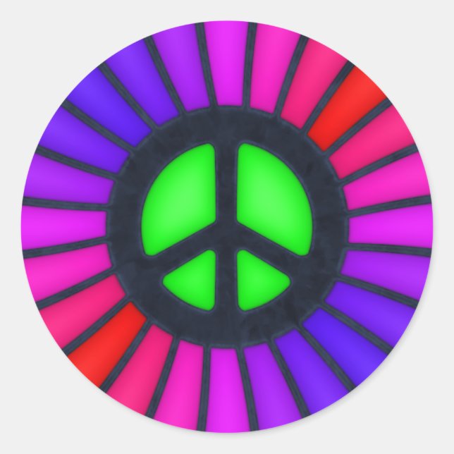 Adesivo Redondo Sinal de Paz (Frente)