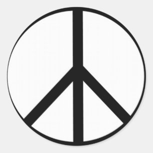 Adesivo Redondo sinal de paz
