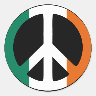 Adesivo Redondo Sinal de paz da Irlanda