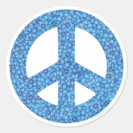 Adesivo Redondo Sinal de Paz de Energia Flor