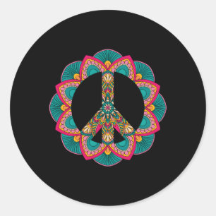 Adesivo Redondo Sinal de Paz - Símbolo de Geometria