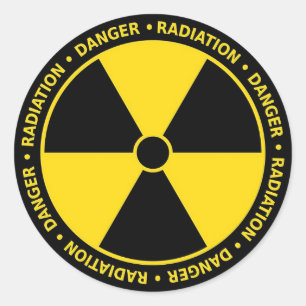 Adesivo Redondo Sinal de perigo