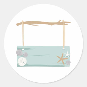 Adesivo Redondo Sinal de praia