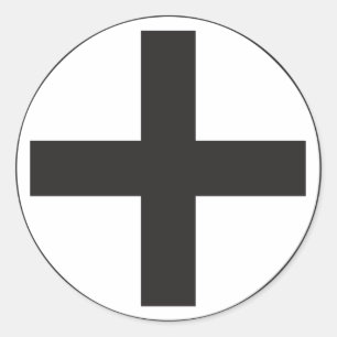 Adesivo Redondo Sinal de Preto Mais