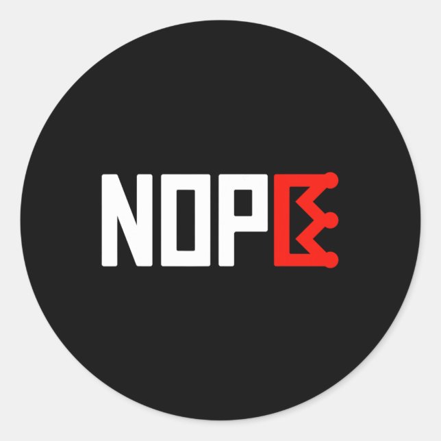 Adesivo Redondo Sinal de Protesto Sem Kings Horizontal (Frente)