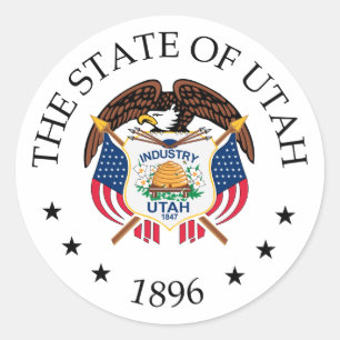 Adesivo Redondo Sinal de Utah