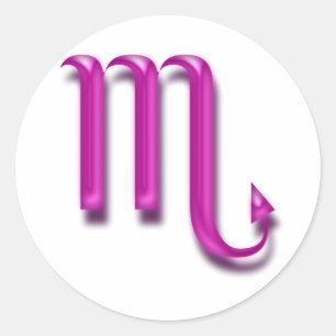 Adesivo Redondo Sinal de Zodiac Scorpio