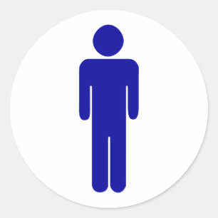Adesivo Redondo Sinal do banheiro ou da sala de banho