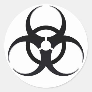 Adesivo Redondo Sinal do Biohazard