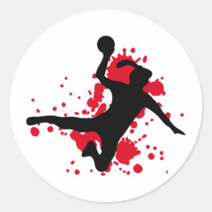 Adesivo Redondo Sinal do handball de Frauenhandball