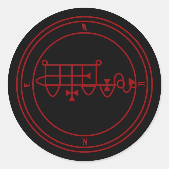 Adesivo Redondo Sinal Gótico de Bune (Bim) (Frente)